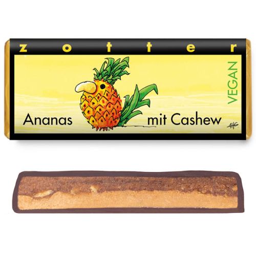 Zotter Schokolade Ananas mit Cashew