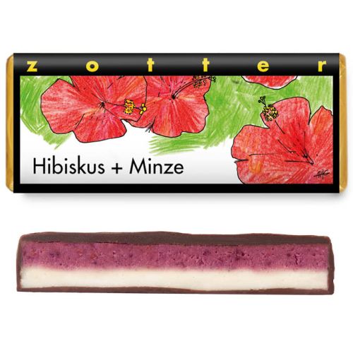 Zotter Schokolade Hibiskus Minze