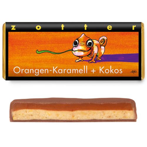 Zotter Schokolade Orange Karamell Kokos
