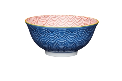 KitchenCraft Bowls 27 - dunkelblau / rot