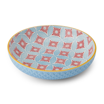Mikasa Schale, 21cm, Nr. 32 - hellblau / hellblau & rot