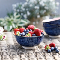 KitchenCraft Bowls 27 - dunkelblau / rot